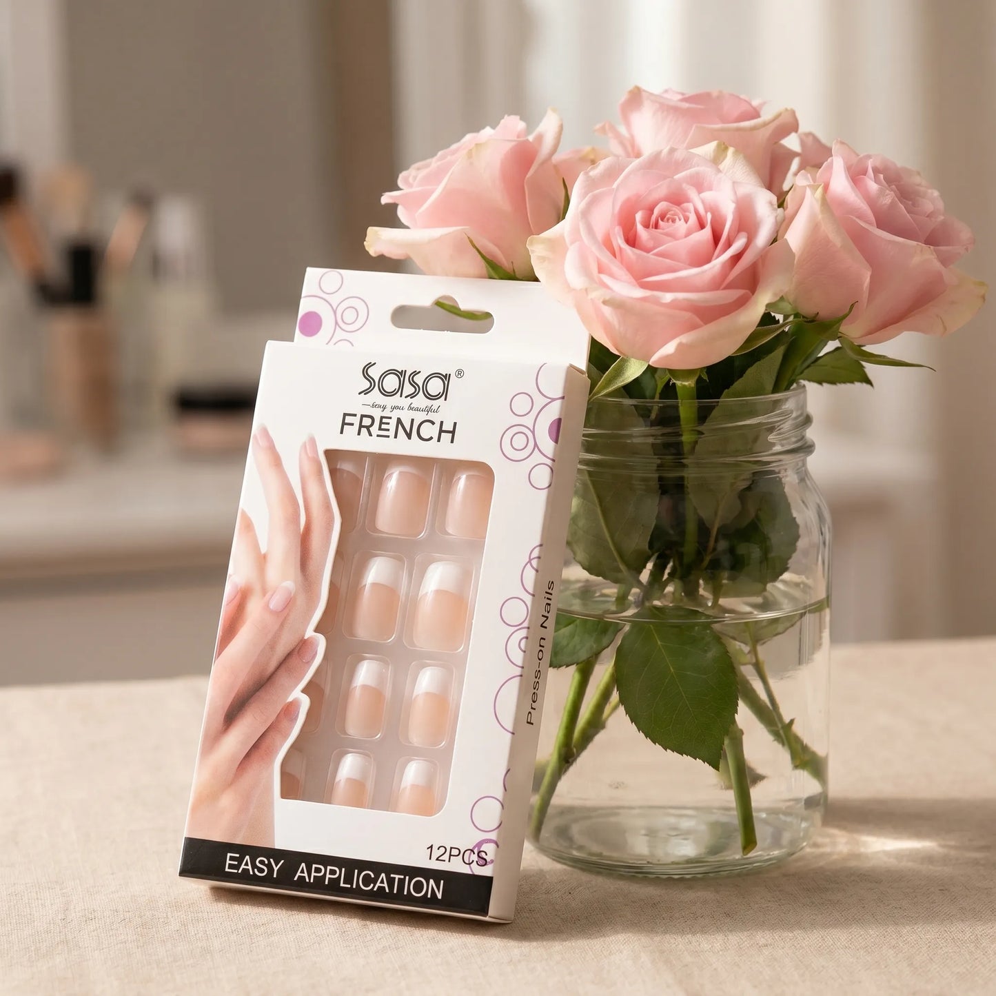 Sasa French Press-On Nails: Instant Salon Manicure