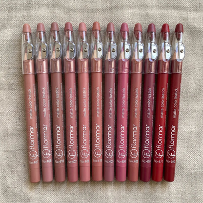 Professional 12-Piece Lip Liner & Contour Box (Velvet Matte)