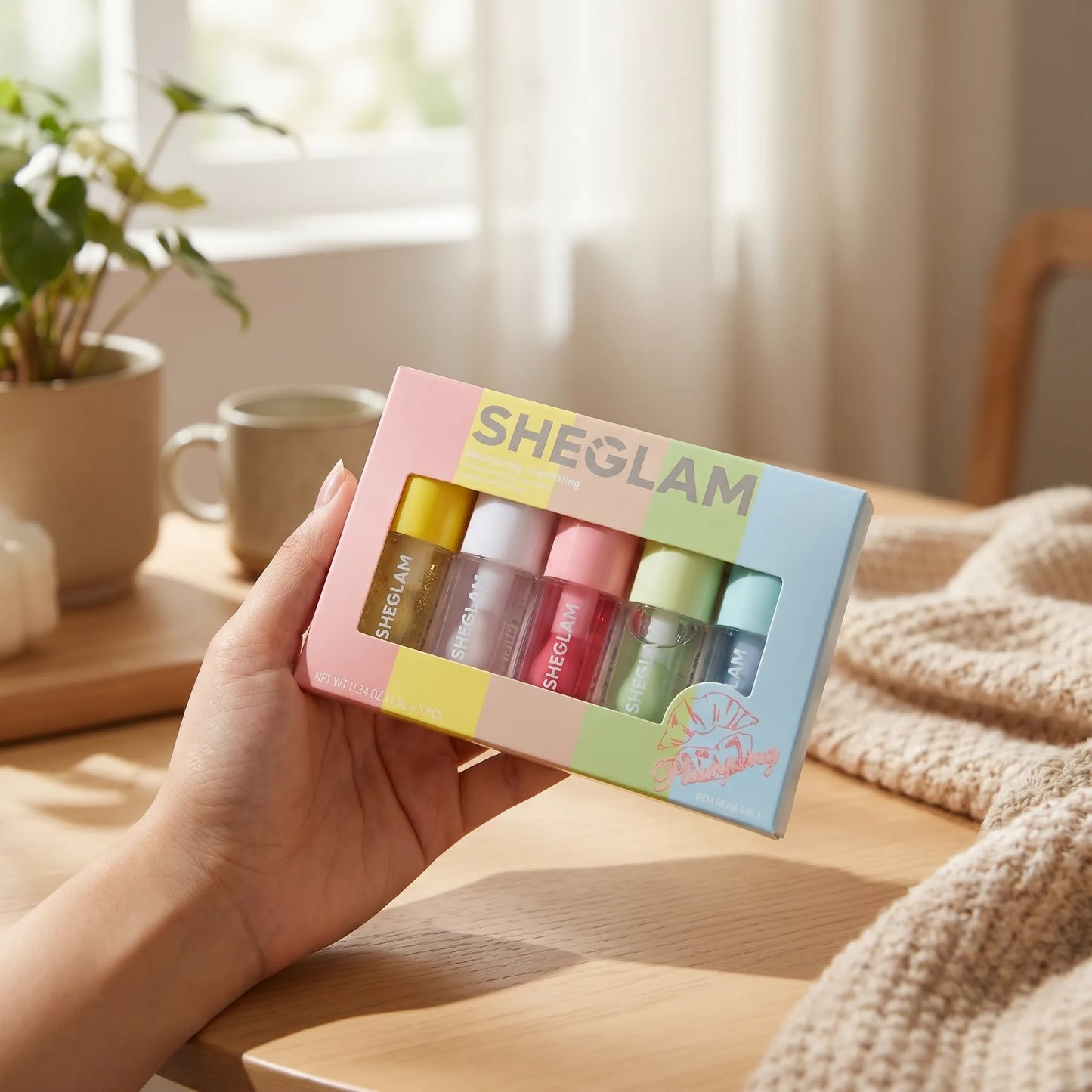 Sheglam Jelly Wow 5-Piece Mini Lip Oil Set (Moisturizing & Hydrating)