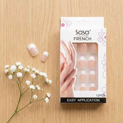Sasa French Press-On Nails: Instant Salon Manicure