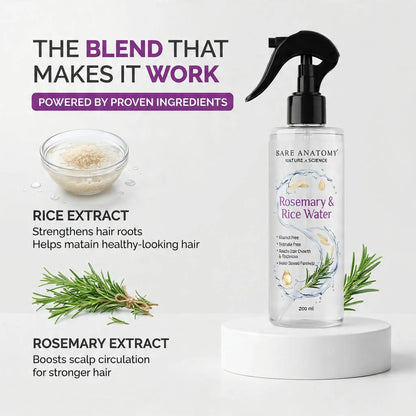 Bare Anatomy Rosemary & Rice Water Hair Spray – 200ml