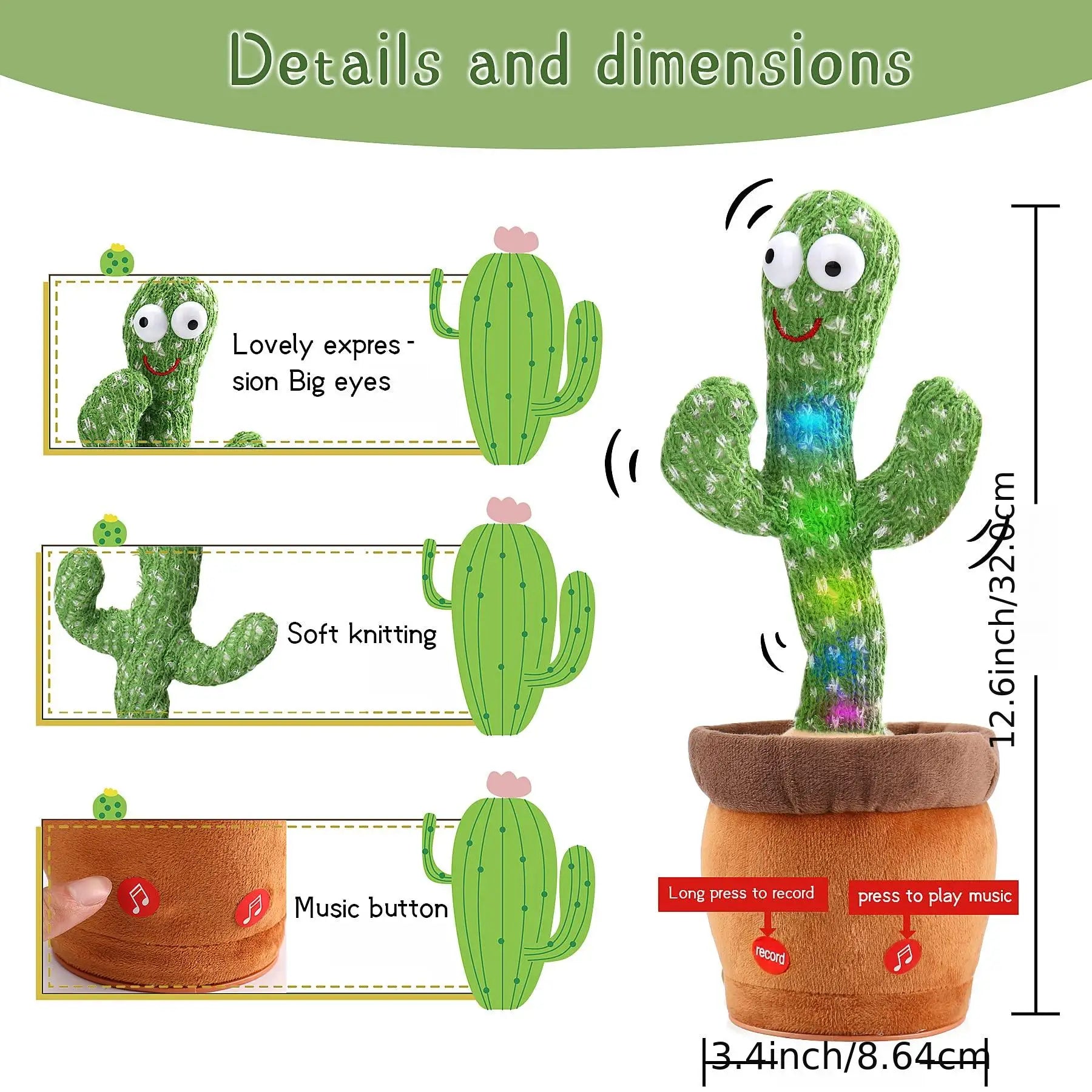 Cacto Dancing Cactus Plush Toy