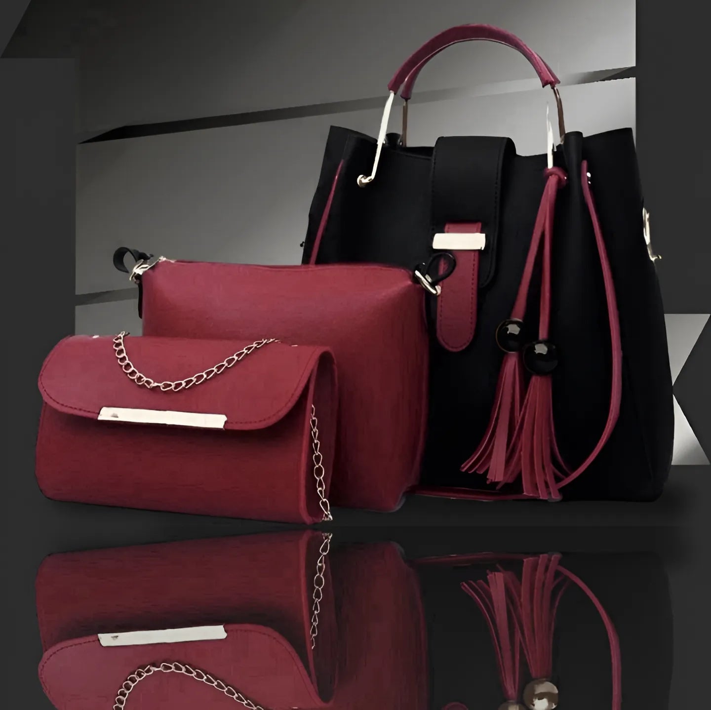 3-Piece Women's Handbag Set