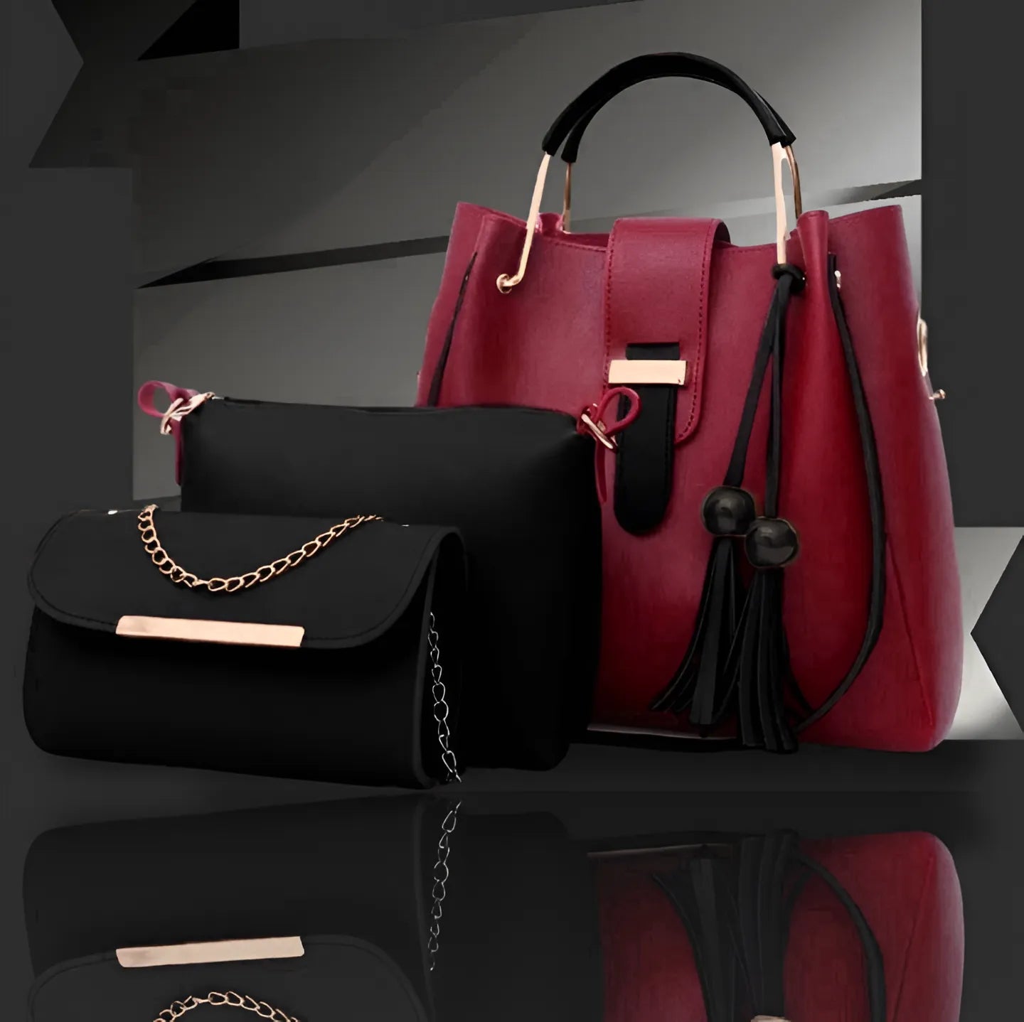 3-Piece Women's Handbag Set