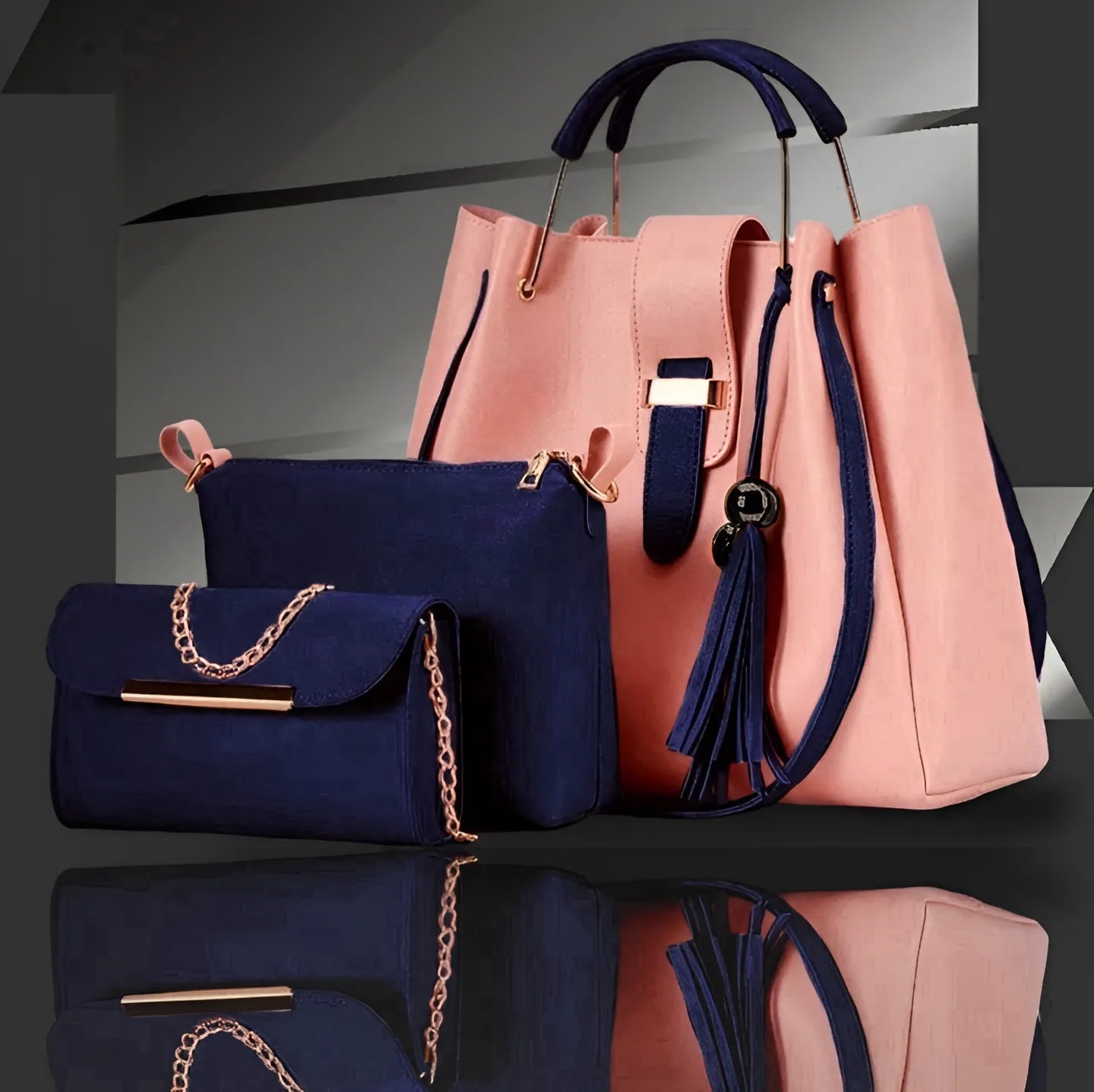 3-Piece Women's Handbag Set