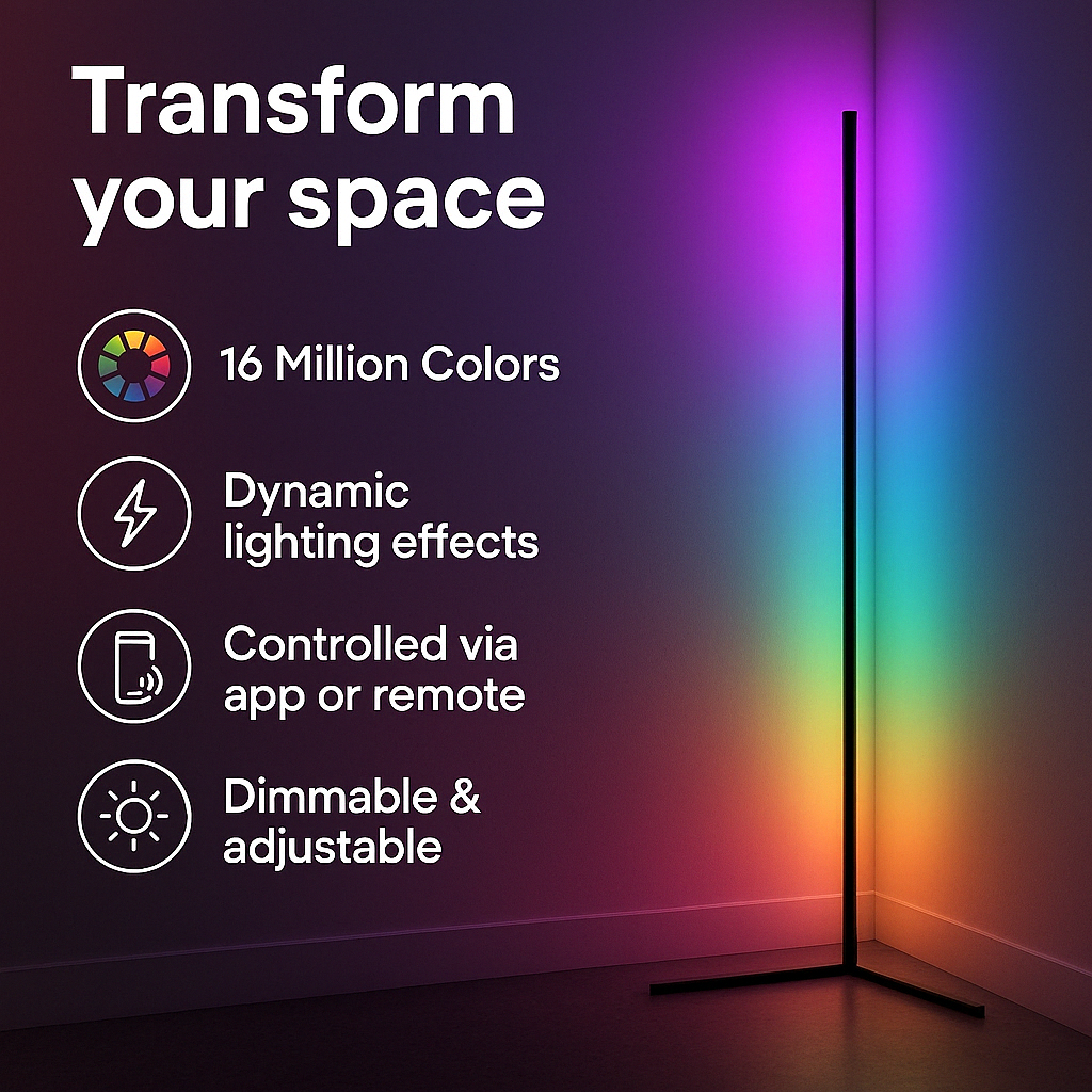 LED Corner Floor Lamp