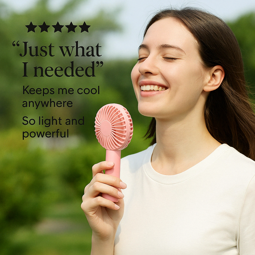 Portable Handheld Mini Rechargeable Fan