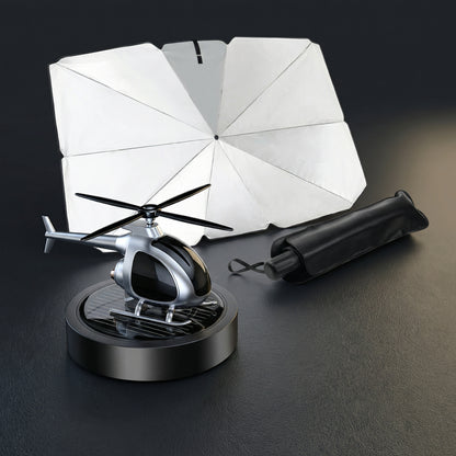 Premium Car Sunshade + FREE Solar Freshener