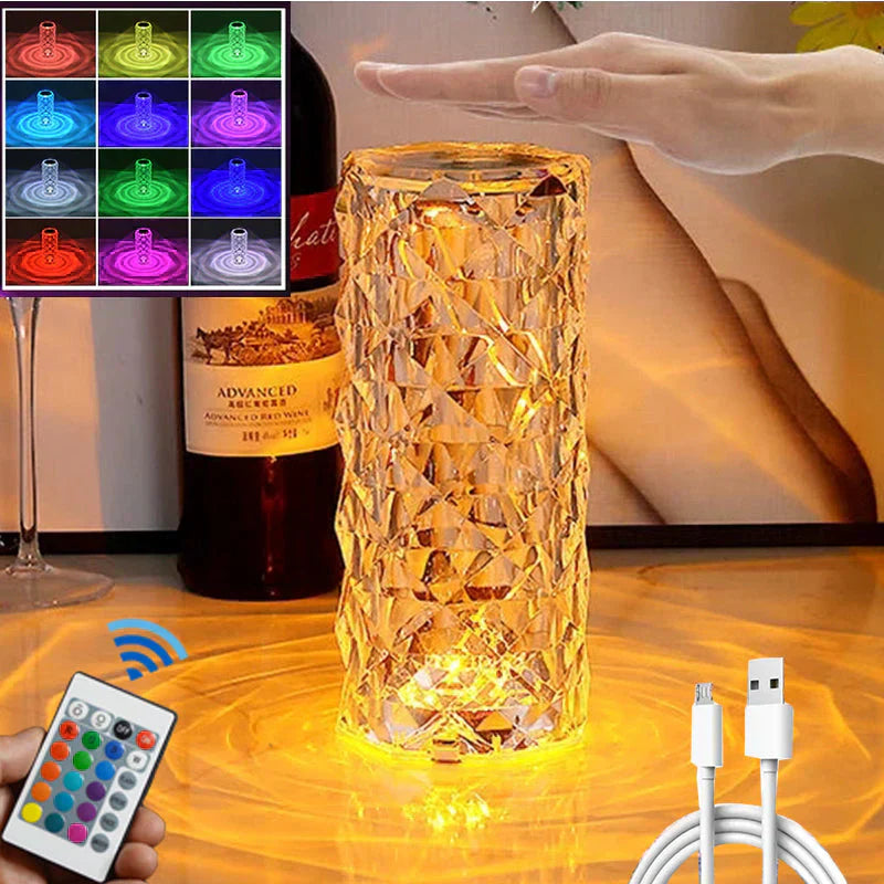 𝙕𝙖𝙧𝙬𝙖𝙝™LED Crystal Table Lamp | مصباح طاولة كريستال LED